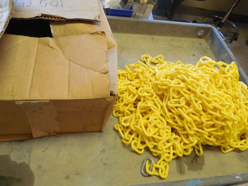 NEW NO NAME YELLOW PLASTIC CHAIN 2&#034; 150&#039;