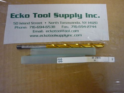 COBALT DRILL 8.5MM (.3346) TIN COATED OSG TAPER LENGTH STRAIGHT SHANK NEW