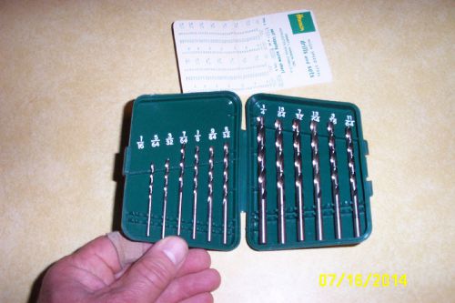 HANSON No. S-113 High Speed Steel Drill Set Full Jobbers Length 12 drill set