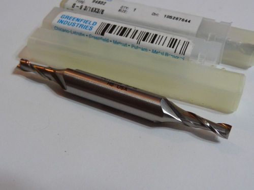 Putnam GreenField 3/16 End Mill 94832 3/16 x 3/8