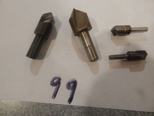 Lot of 4 Countersinks. 2-1/2&#034;, 1-3/4&#034;, 1-1&#034;