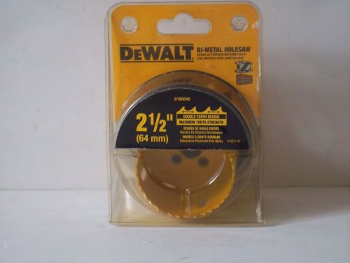 NEW! DEWALT D180040 2-1/2-INCH STANDARD BI METAL HOLE SAW