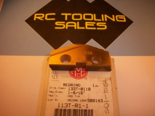 1-9/16 hss spade drill insert regrind tin coat series # 3 t-a 133t-0118 new 1pc for sale