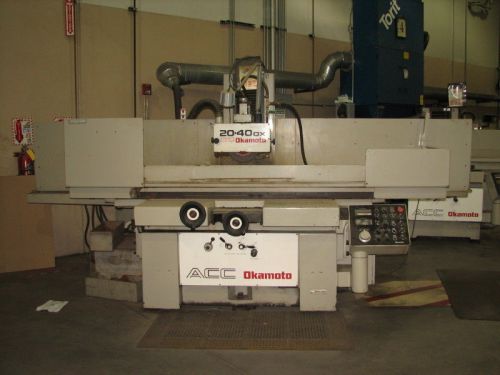 20&#034; w 40&#034; l okamoto acc-2040dx surface grinder, auto idf, 3x auto feeds, emc, co for sale