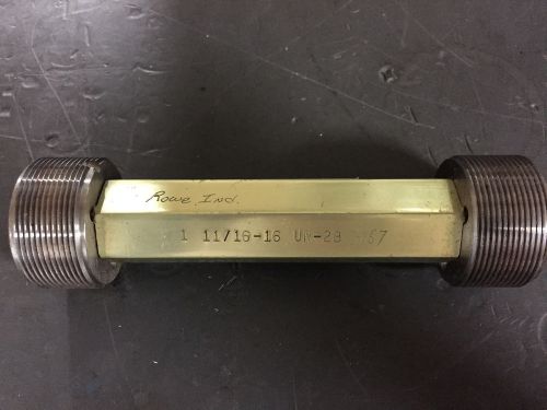 1&#034; 11/16 16 UN 2B THREAD PLUG GAGE GO P.D. 1.6469 NO GO P.D. 1.6538 TOOLING