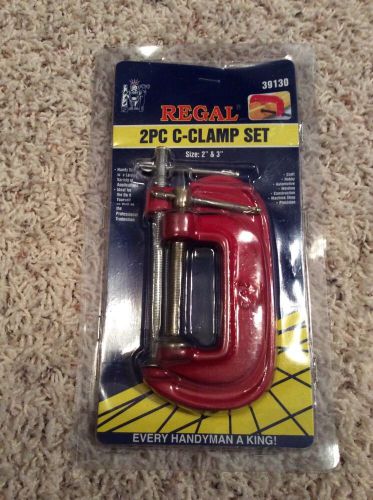 Regal 2 Pc C-Clamp Set NEW 2&#034; &amp; 3&#034; Model 39130