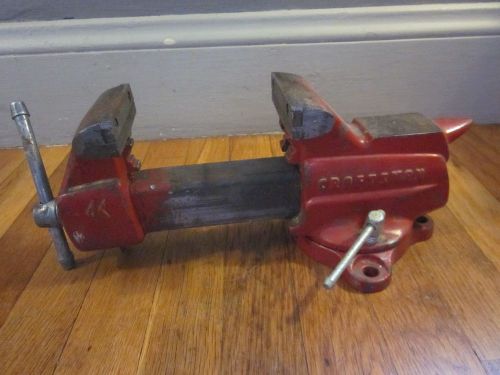 Vtg CRAFTSMAN Blacksmith Machinist Swivel Anvil Bench Vise Clamp Tool FOR REPAIR