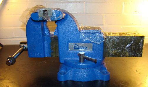 GIBRALTAR 6&#034; Swivel Base Workshop Bench Vise, 6&#034; Jaw Opening, 3-1/2&#034; Throat/KU3/