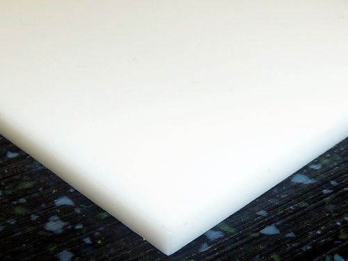 WHITE ACRYLIC PLASTIC SHEET, Color #7328, 3/4&#034; x 36&#034; x 48&#034;, Masked