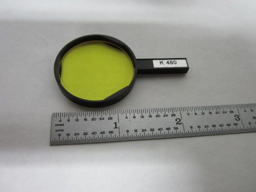 MICROSCOPE PART FILTER LEITZ LEICA GERMANY YELLOW K480 OPTICS AS IS BIN#J7-83