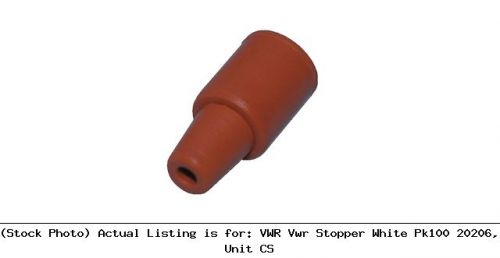 Vwr vwr stopper white pk100 20206, unit cs laboratory consumable for sale