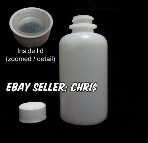 44 NEW Plastic HDPE Bottles w Safety Screw Cap Top Environmental Sampling Packer