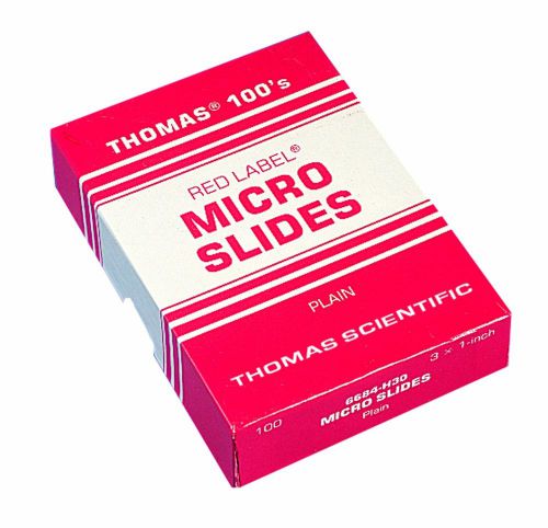 Thomas 2951wfc-602757 red label microscope slide, frosted end, 0.96 to 1.06mm... for sale