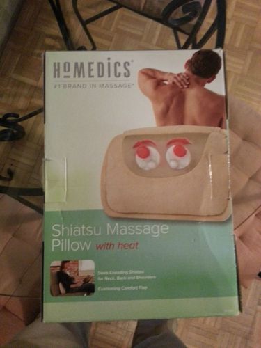 Homedics shiatsu massage heated pillow in box for the neck, back &amp; shoulders new for sale