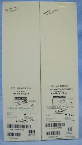 2 arthrex surgical limited reuse shaver blades - 2 types for sale