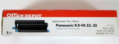 PANASONIC KX-FA 53, 55 2pk Replacement Fax Ribbon NEW Office Depot