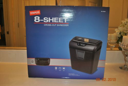 Brand New STAPLES 8-SHEET CROSS-CUT SHREDDER! New in a Box