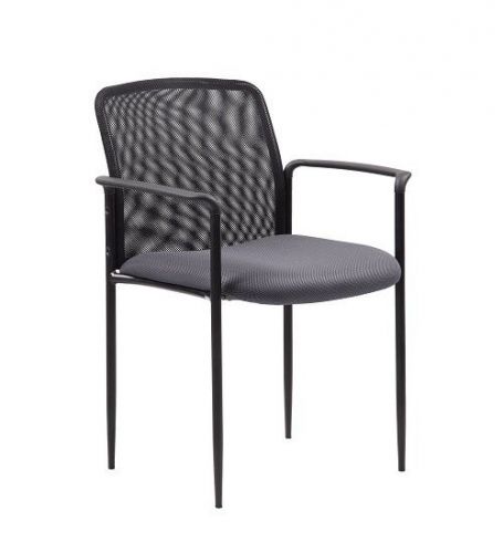 B6909 boss gray stackable mesh office guest chair for sale
