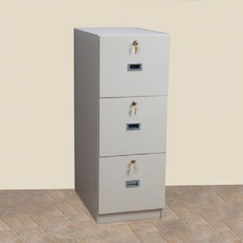 Health Care Logistics Three Drawer File Cabinet, Maple - 1 Each - Bar Pull