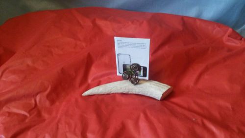 MOOSE HORN CRAFT, PICTURE OR BUSINESS CARD HOLDER, FIDDLEHEAD DESIGN