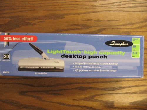 Swingline® LightTouch® High-Capacity 2-3 hole Paper Punch 20 sheet #74030 NIB