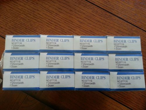 1/2&#034; BInder Clips 12 DOZ LOT