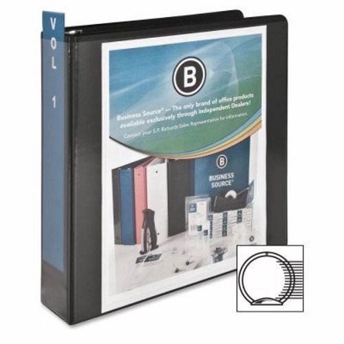 Business Source Standard View Binder, 2&#034; Capacity, 11&#034;x8-1/2&#034;, Black (BSN09984)