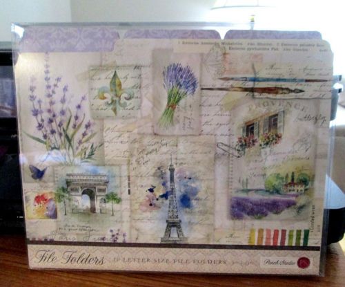 STUDIO 10 LETTER SIZE FILE FOLDERS NATURE&#039;S SKETCHBOOK PAPERBOARD TAB CUT