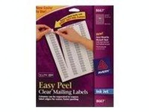 Avery - Address labels - clear - 1 in x 2.64 in 300 pcs. ( 10 sheet(s) x 3 18660