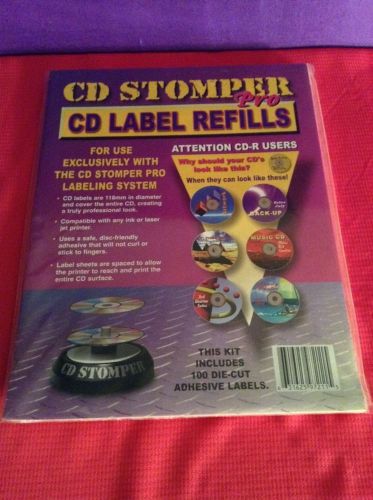 Cd labels pro label refills 100 die-cut adhesive labels by cd stomper new for sale