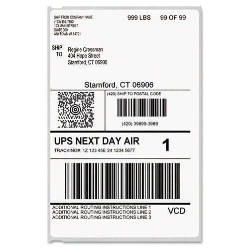 LabelWriter Shipping Labels, 4 x 6, White, 200/Roll