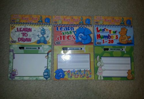 Lot of 3 new Dry erase kids learning boards with marker