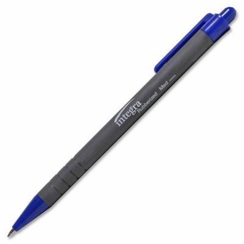 Integra Retractable Ballpoint Pen, Rubberized Barrel, Medium Pt, BE (ITA30032)