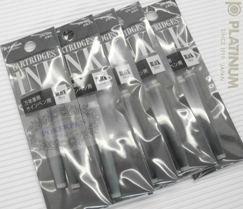 10 pcs Platinum fountain pen Preppy Plaisir cartridge BLACK ink