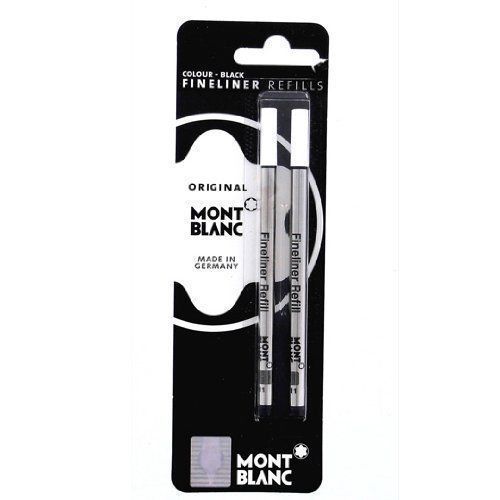 NEW Mont Blanc Fineliner / Felt Tip Black Refill - Set of 2