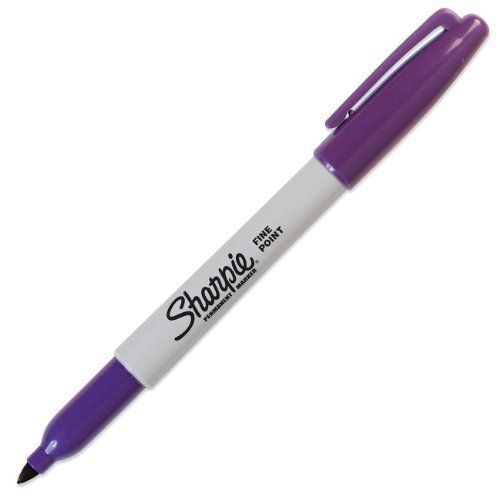 New sharpie 30008 fine point permanent marker, purple, 12-pack for sale