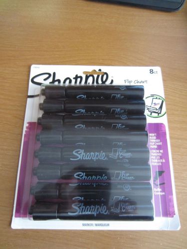 New 8 PACK Sharpie Flip Chart Marker Bullet Tip Black SAN1760445 Free Shipping