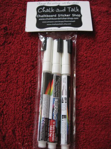 3 White Liquid Chalk Markers