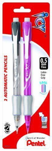 Pentel icy automatic pencil - 0.5 mm lead size - assorted barrel - 2 (al25tbp2) for sale