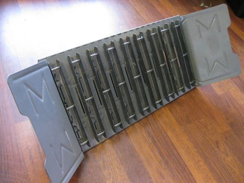 MASTER Catalog Rack 18 Slot Grey Metal - with 9 Rings