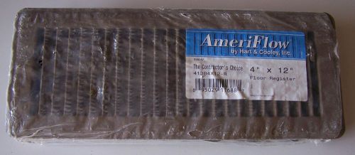 AmeriFlow Floor Register 4&#034; x 12&#034; brown metal