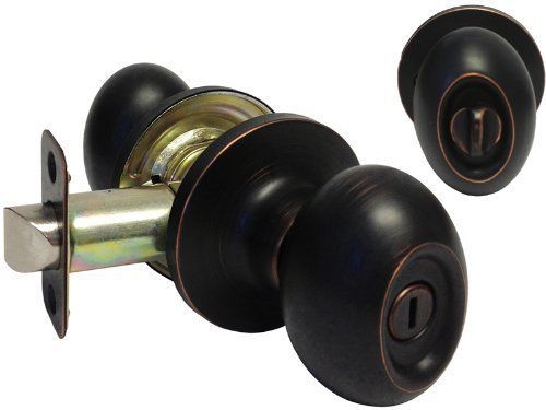 1 pc dark oil rubbed bronze privacy bedroom bathroom door oval egg style knob ha for sale