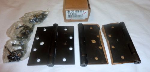 3 ives 5bb1 4.5&#034; x 4.5&#034; 640/10b full mortise standard butt hinges dark bronze for sale