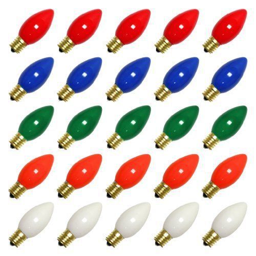 Brite Star 09760 - C9 Intermediate Screw Base Ceramic Multi-Color (25 pack) Chri