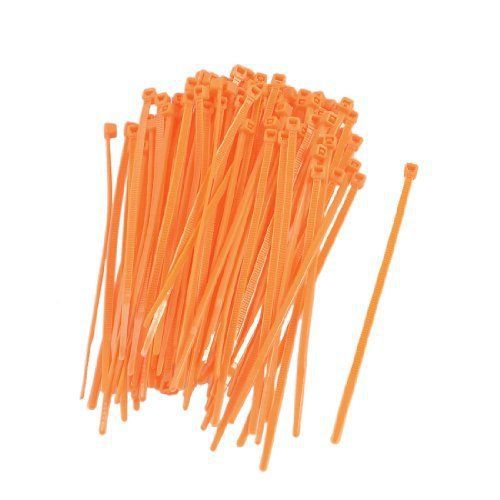Home shop orange red plastic flexible cable wire marker ties 100 pcs for sale