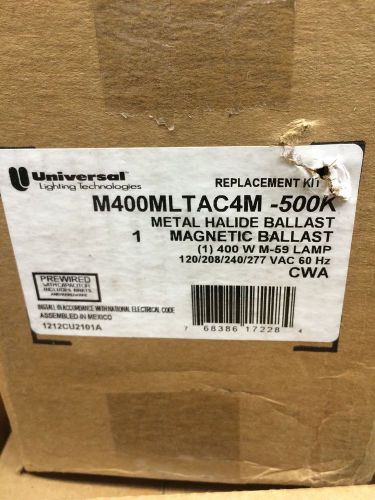 *new* universal lighting m400mltac4m-500k metal hallid ballast replacement kit! for sale