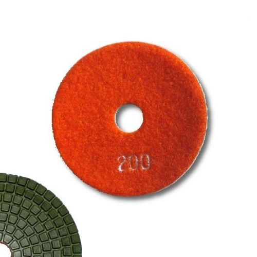 4&#034; Grit 200, WET Use, Diamond Polishing Pad, For Granite Stone Marble Onyx Stone