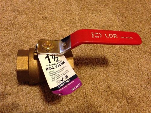 1 1/2&#034; F.I.P./Full Port Lead Free Ball Valve -- FREE SHIPPING!!!