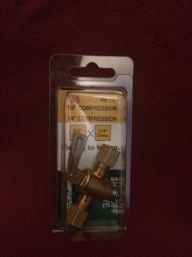 LDR 1/4&#034; Compression Brass Shut Off Valve 508 156-4 FREE SHIPPING