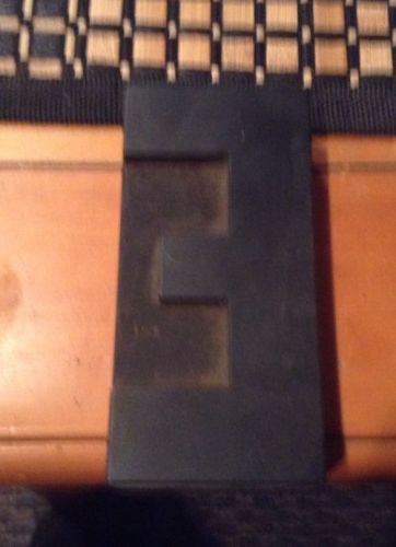 Vintage / Antique Letterpress 4&#034; Wood Printer&#039;s Type Letter &#034;E&#034;